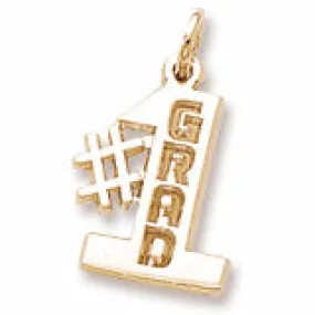 #1 Grad Charm In Yellow Gold