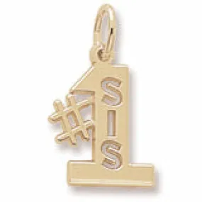 #1 Sis Charm in Yellow Gold Plated