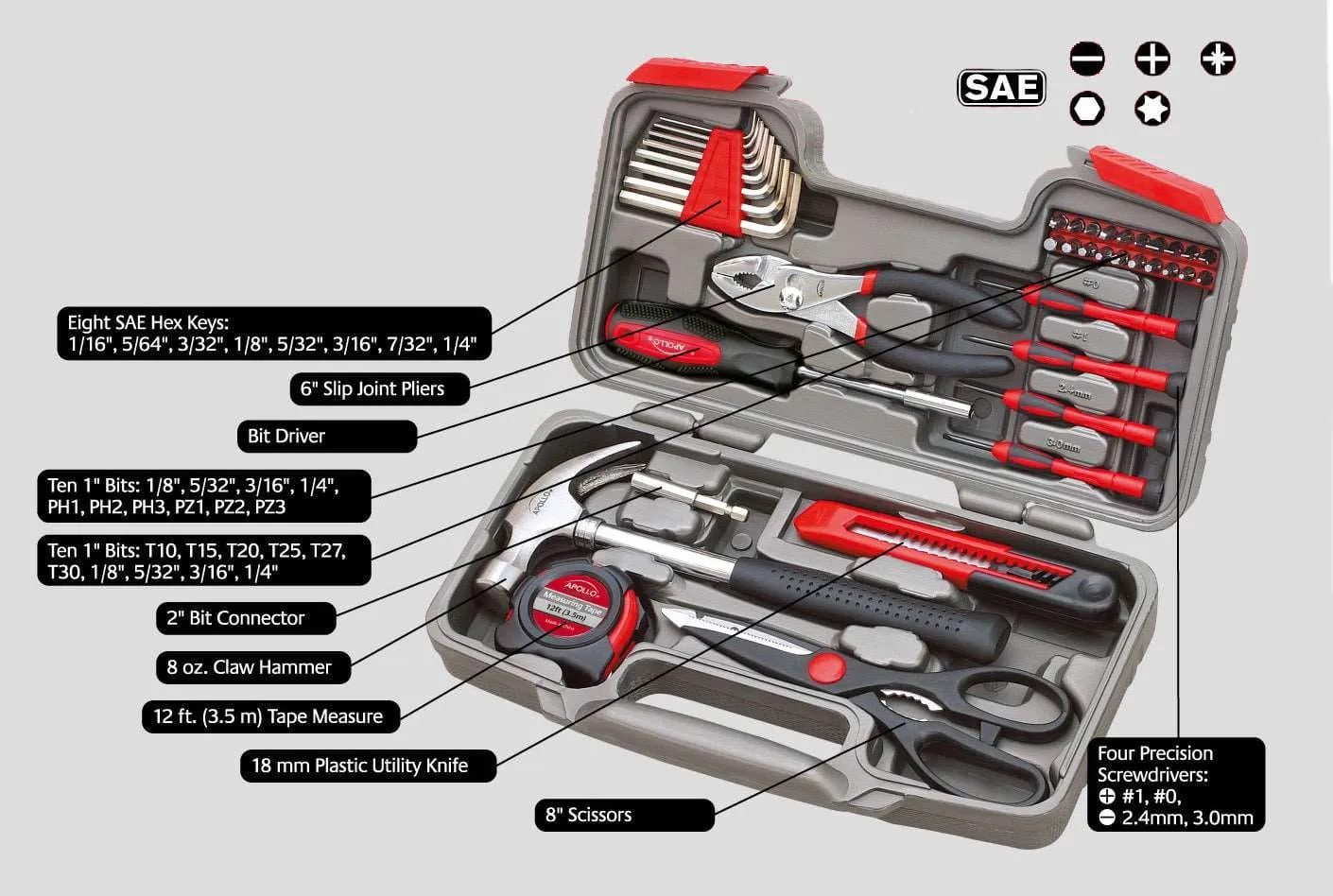 39 Piece General Tool Set - DT9706