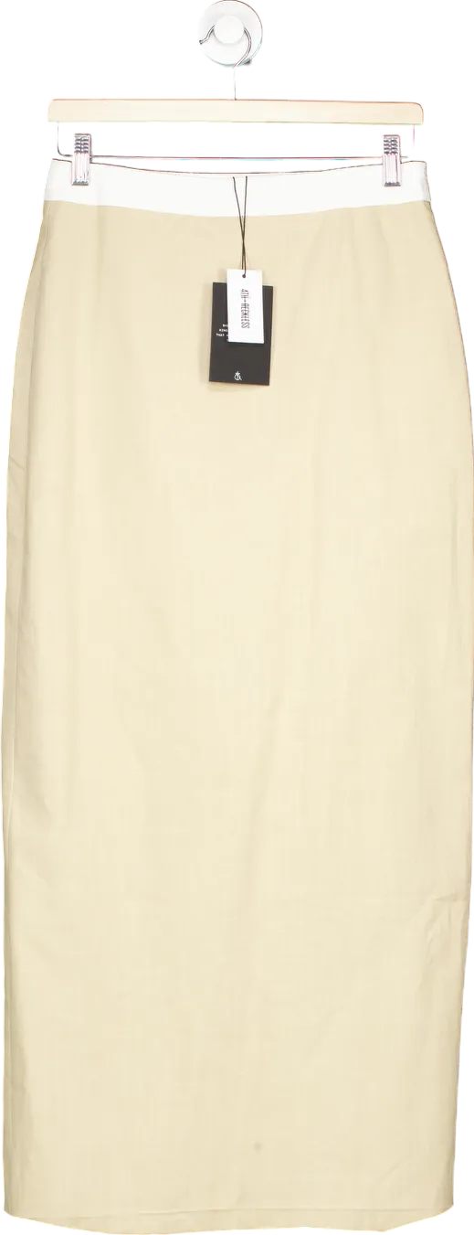 4th & Reckless Beige Eliana Skirt UK 10