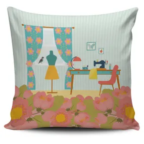 Adorable Sewing Nook Pillow Cover