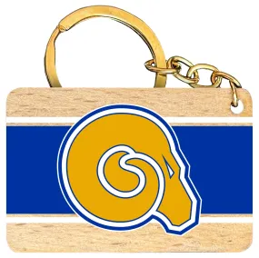 Albany State University Flat Wood Keychain 1.5 x 2.5 Officially Licensed Collegiate Product