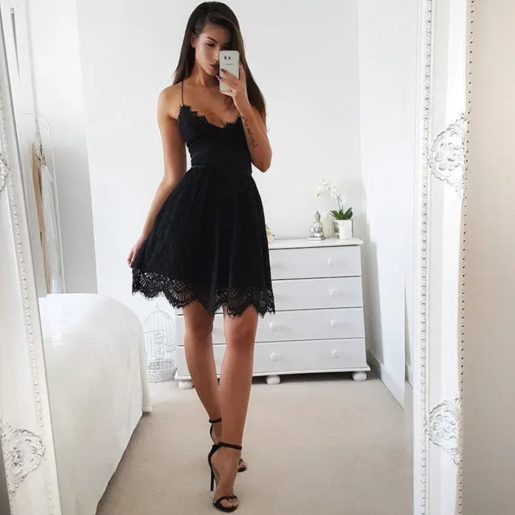 All About That Charming Lace Ruffled Mini Dress