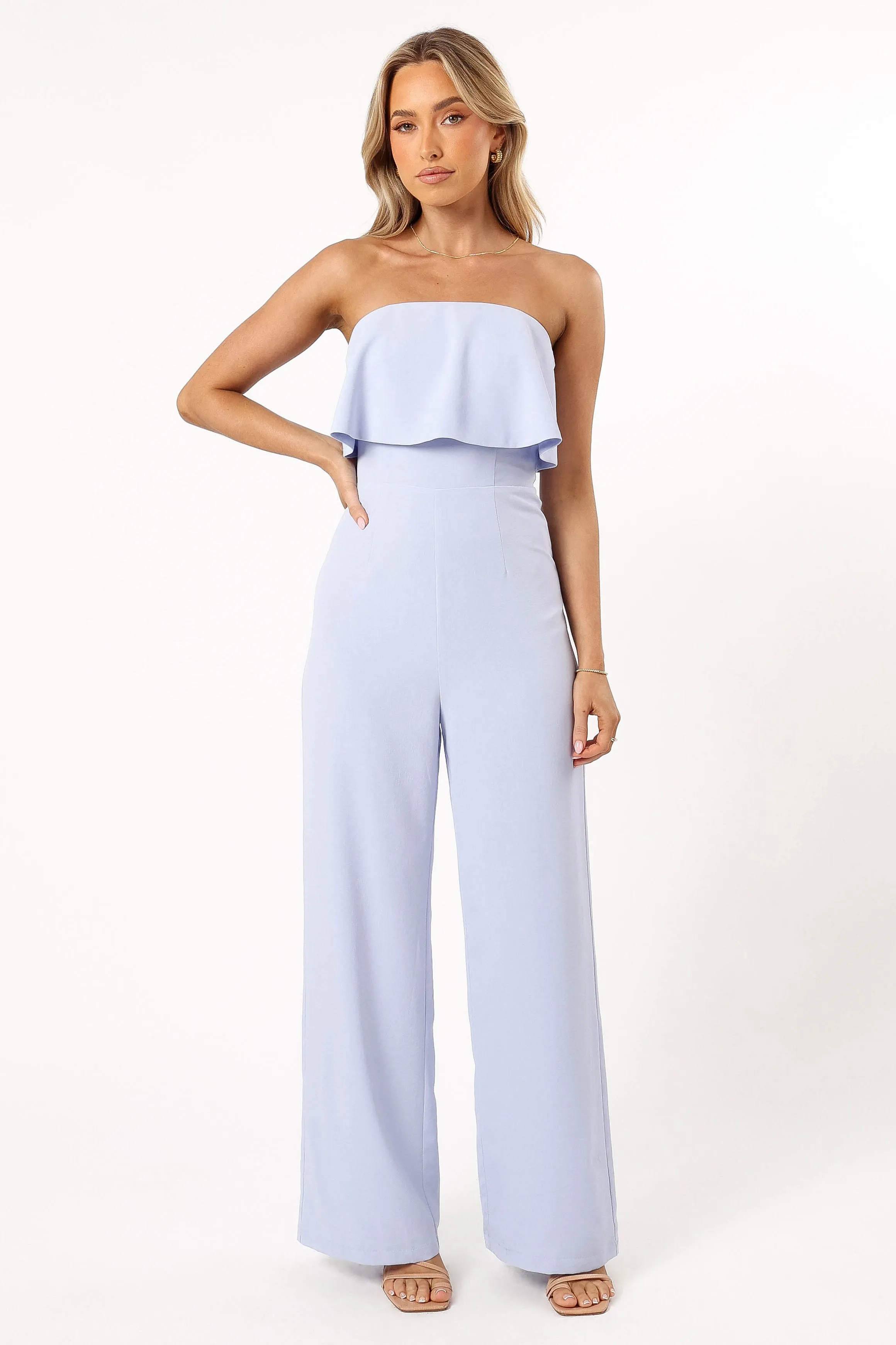 Annabella Strapless Jumpsuit - Blue