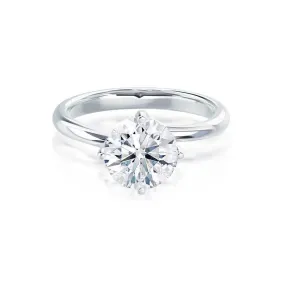 ANNORA - Round Lab Diamond 950 Platinum Twist Solitaire Ring