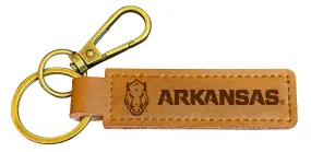 Arkansas Razorbacks Leather Keychain 3.25 Long Officially Licensed Collegiate Product