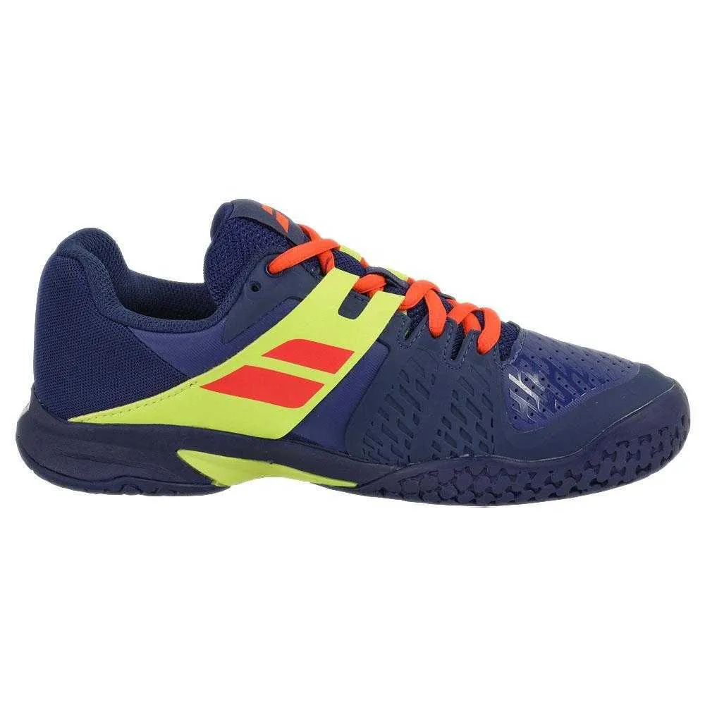 Babolat Propulse All Court Kids & Women Blue Neon Aero Handball Volleyball Tennis Shoes