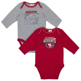 Baby Boys San Francisco 49ers Long Sleeve Bodysuit, 2-pack