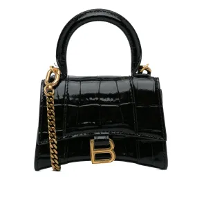 Balenciaga Mini Embossed Leather Hourglass (SHG-9K7ahx)