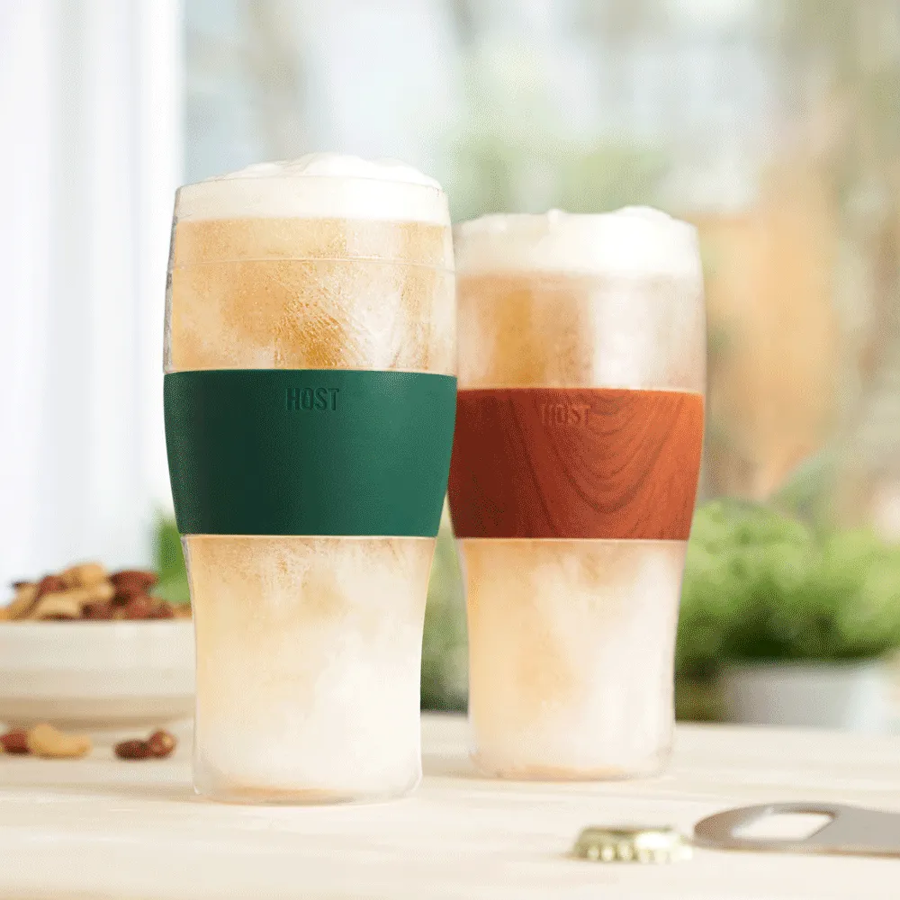 Beer FREEZE™ Cooling Cups in Green, Set of 2