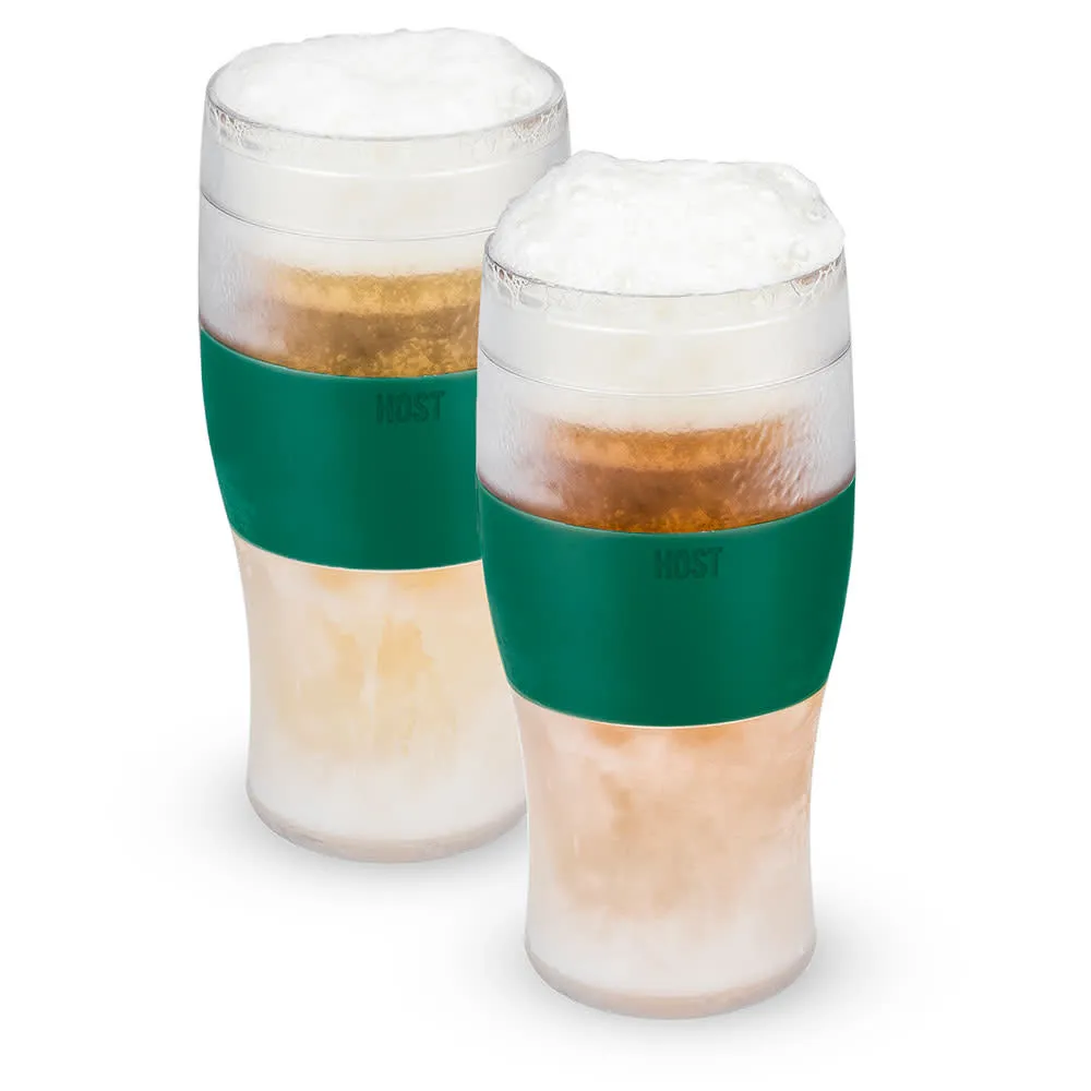 Beer FREEZE™ Cooling Cups in Green, Set of 2