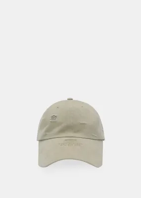 Beige Distressed Baseball Cap