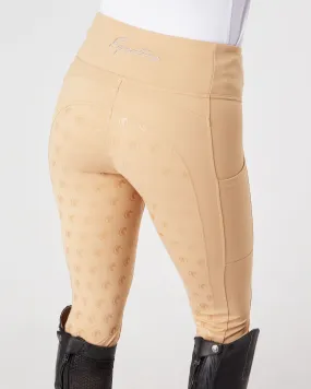 Beige Riding Leggings / Tights - BISCUIT BEIGE