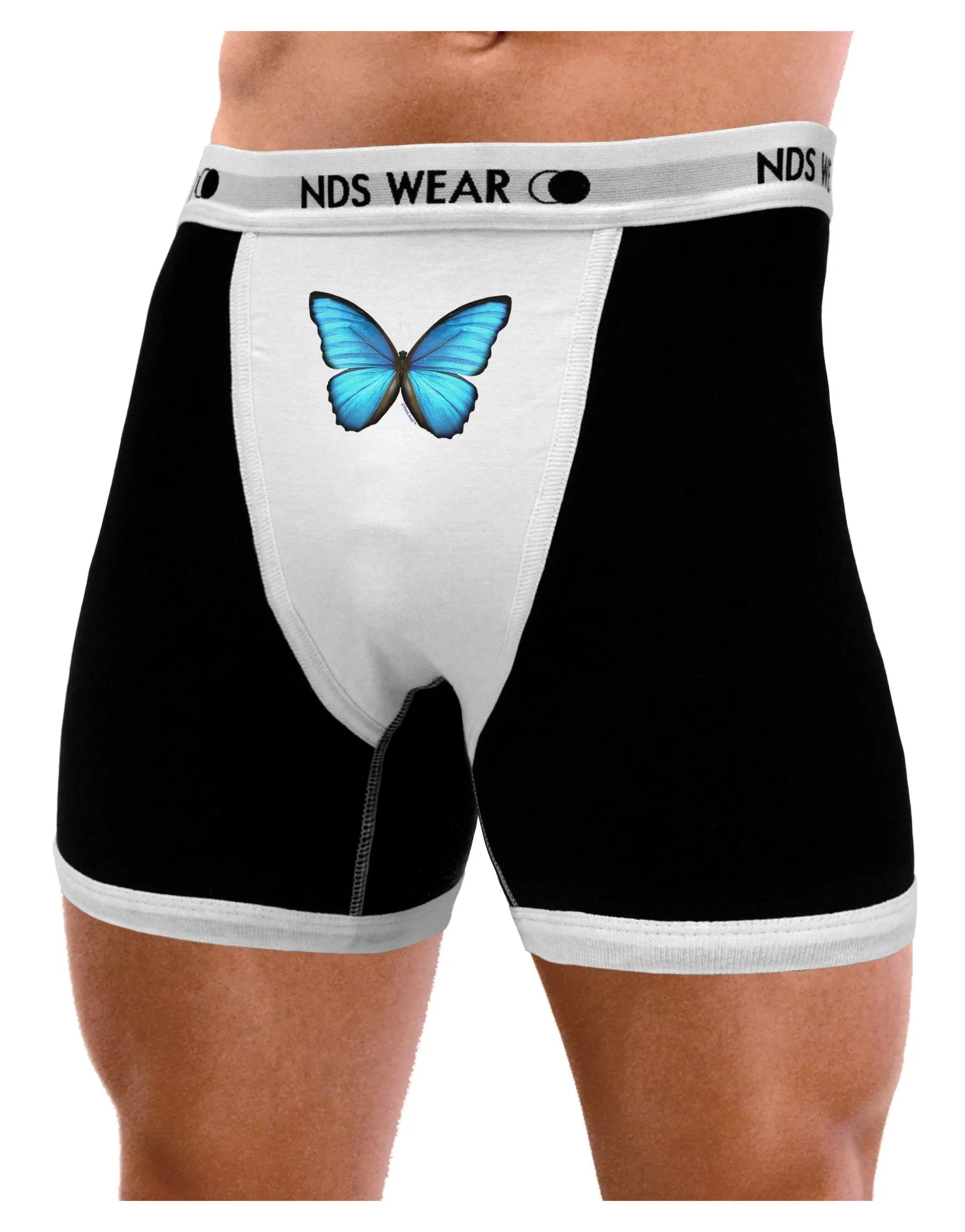 Big Blue Butterfly Mens Boxer Brief Underwear