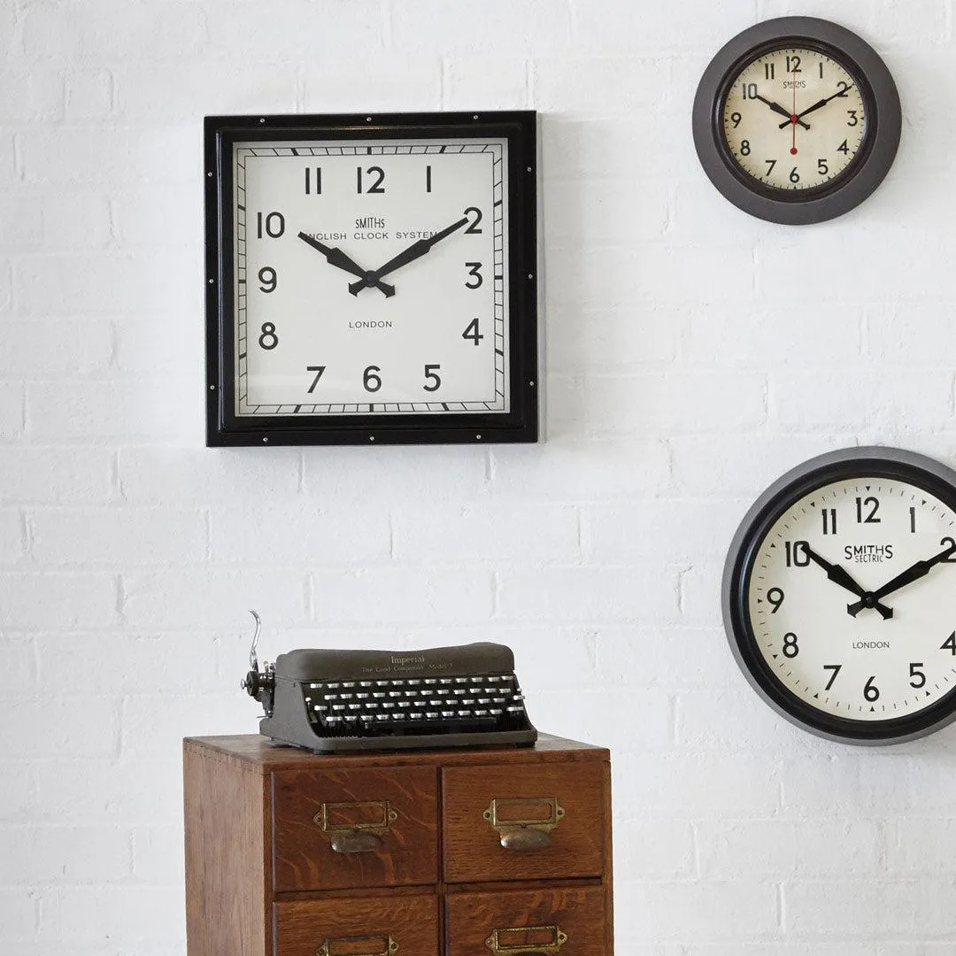 Black Smiths Square Deco Wall Clock