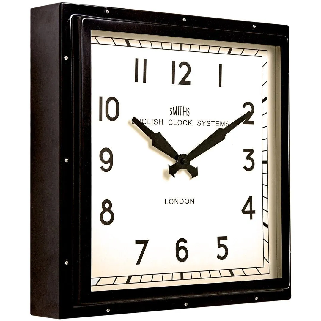 Black Smiths Square Deco Wall Clock