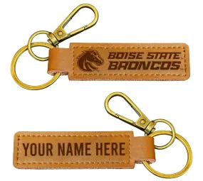 Boise State Broncos Customizable Leather Keychain 3.25 Long Officially Licensed Collegiate Product