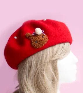 Bunny Beret Red