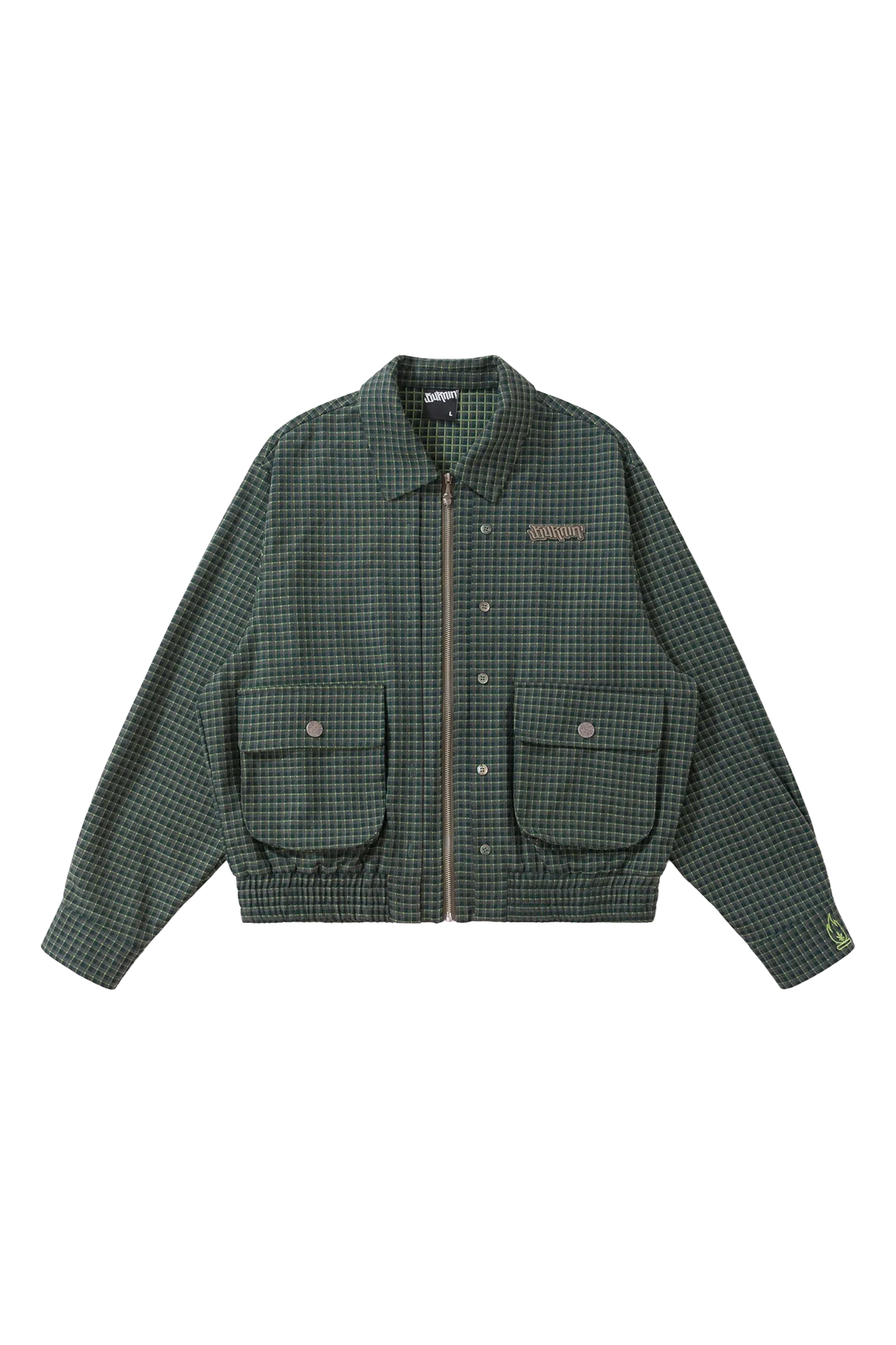 BURNIN Plaid Fake Two-piece Community Culture Jacket