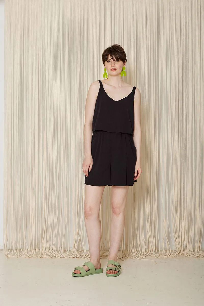 Camassia Black Playsuit