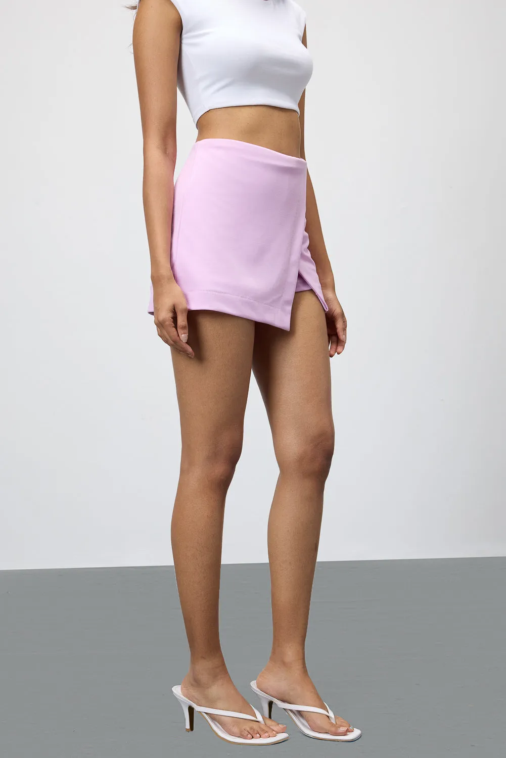 Carnation Pink Korean Mini Skort