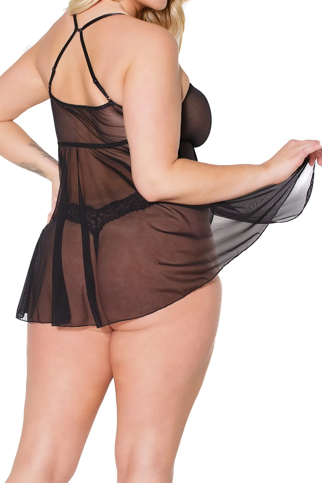 Coquette Sheer Babydoll & Thong