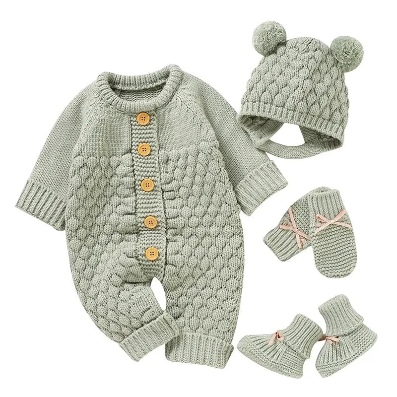 Cozy Cable Knit Baby Winter Ensemble