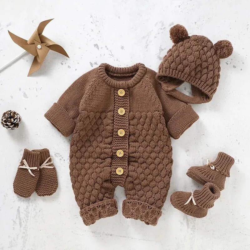 Cozy Cable Knit Baby Winter Ensemble