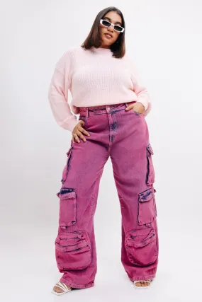 Denim Too Pink Utility Cargo