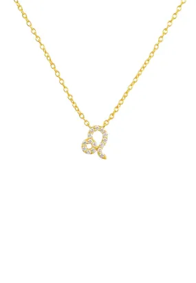 Diamond Zodiac Necklace Gold Leo