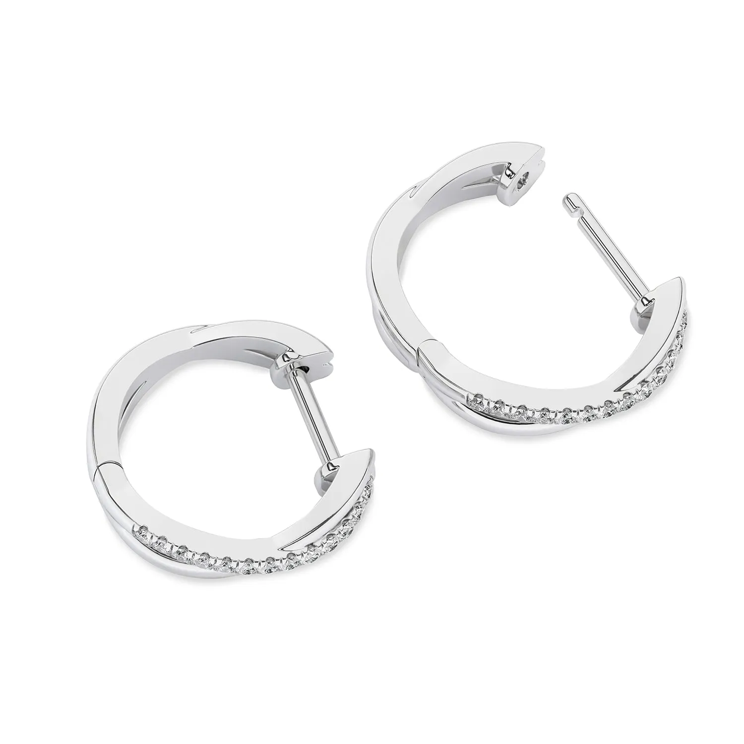 Enchanting Twisted Huggie Hoops