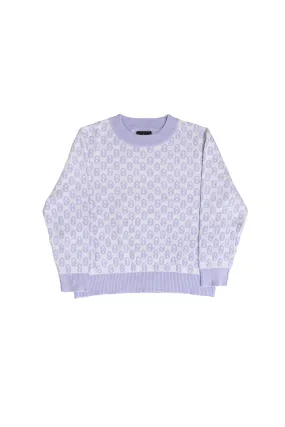 Everyday Kids Monogram Sweater - Purple Heart