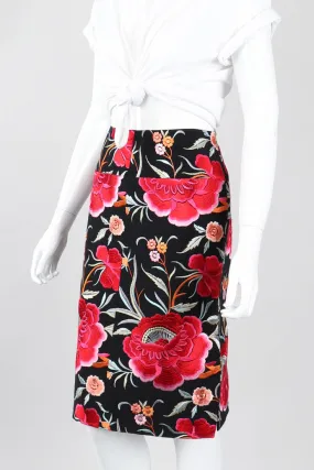 Floral Embroidered Piano Skirt