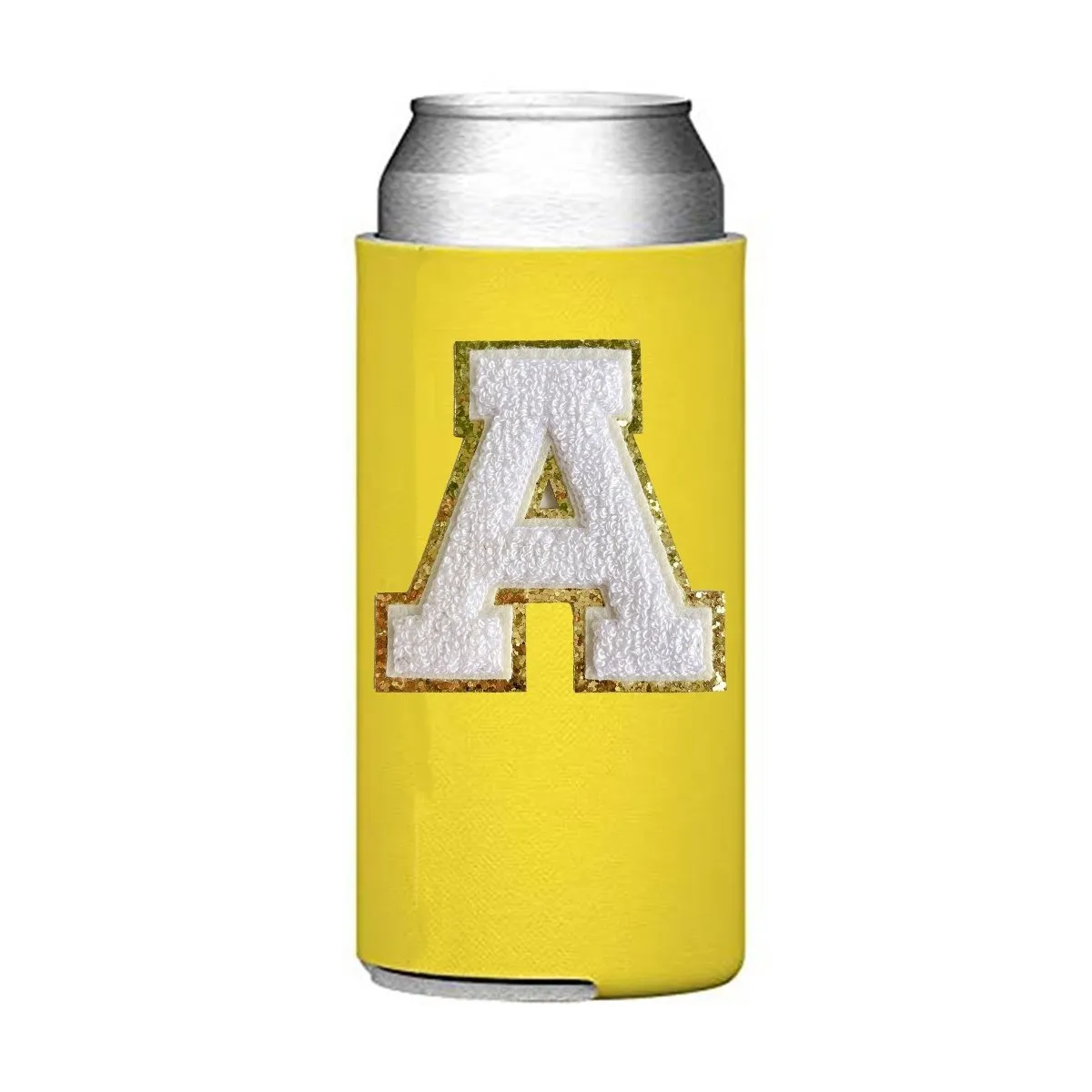 Letter Patch Slim Can Koozie