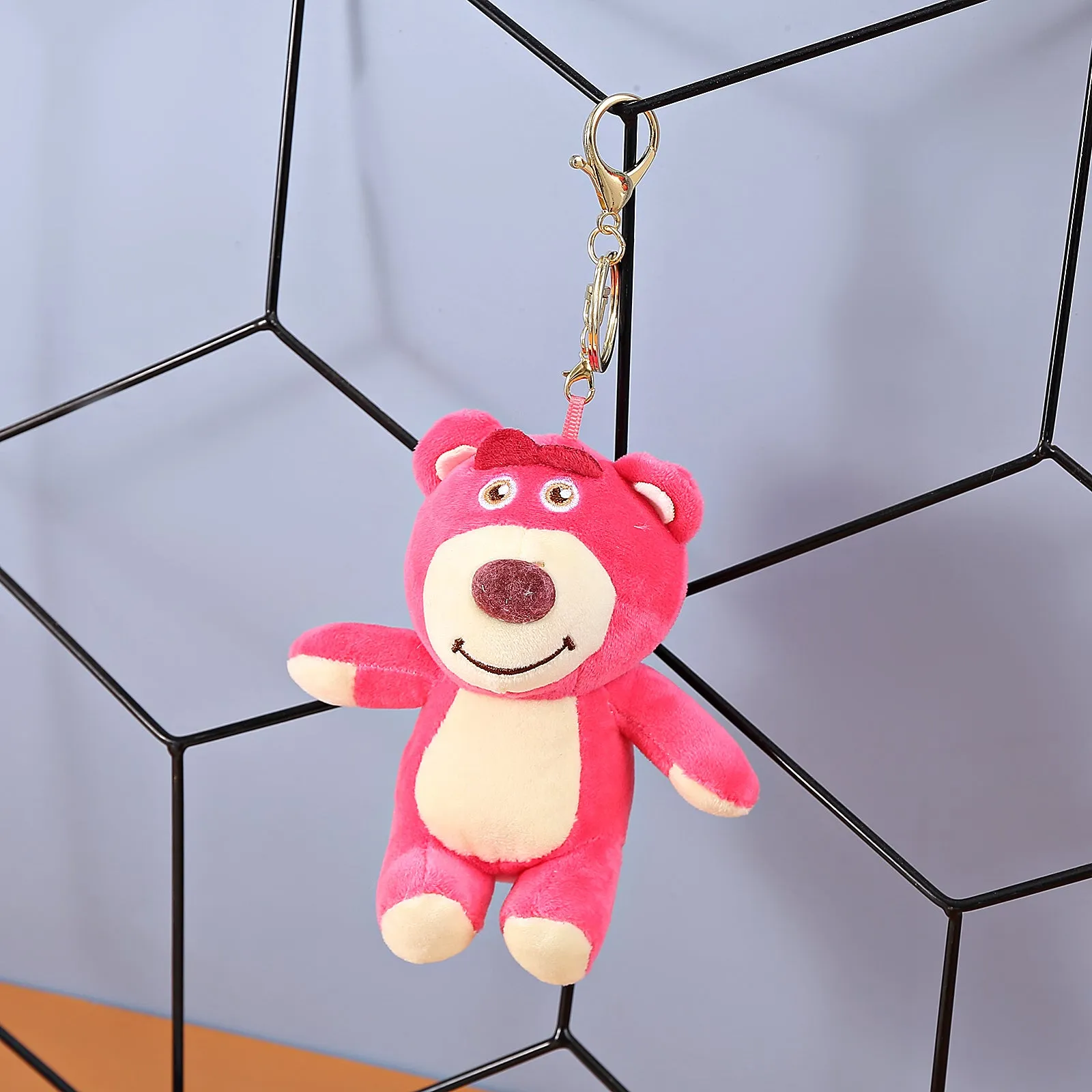 Lotso Bear Soft-Toy Keychain.