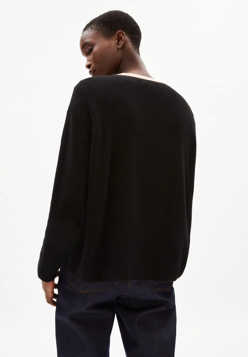 Nuriellaa Knitted Sweater Black Organic Cotton