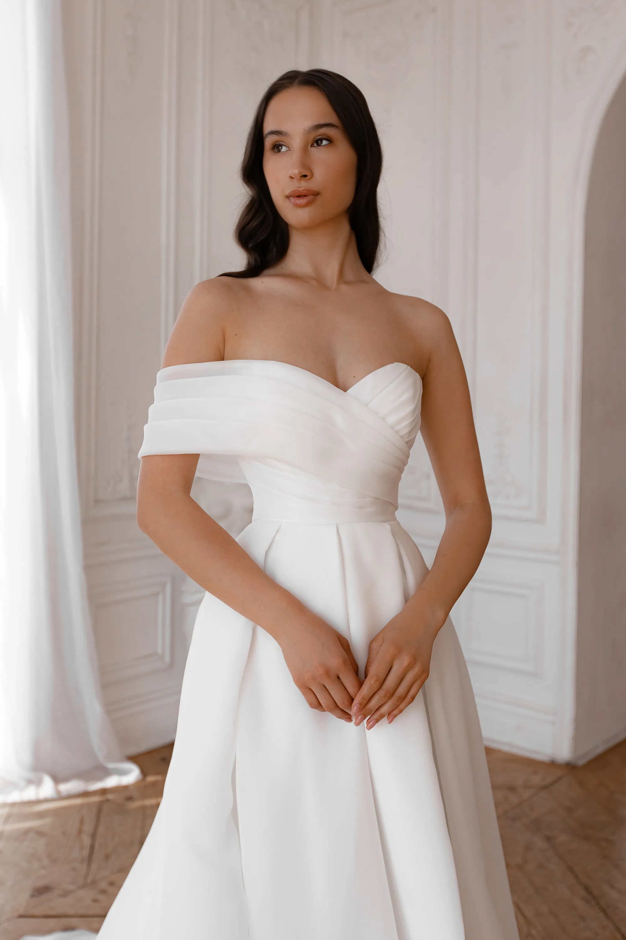 Organza Wedding Dress Enola with Leg Slit