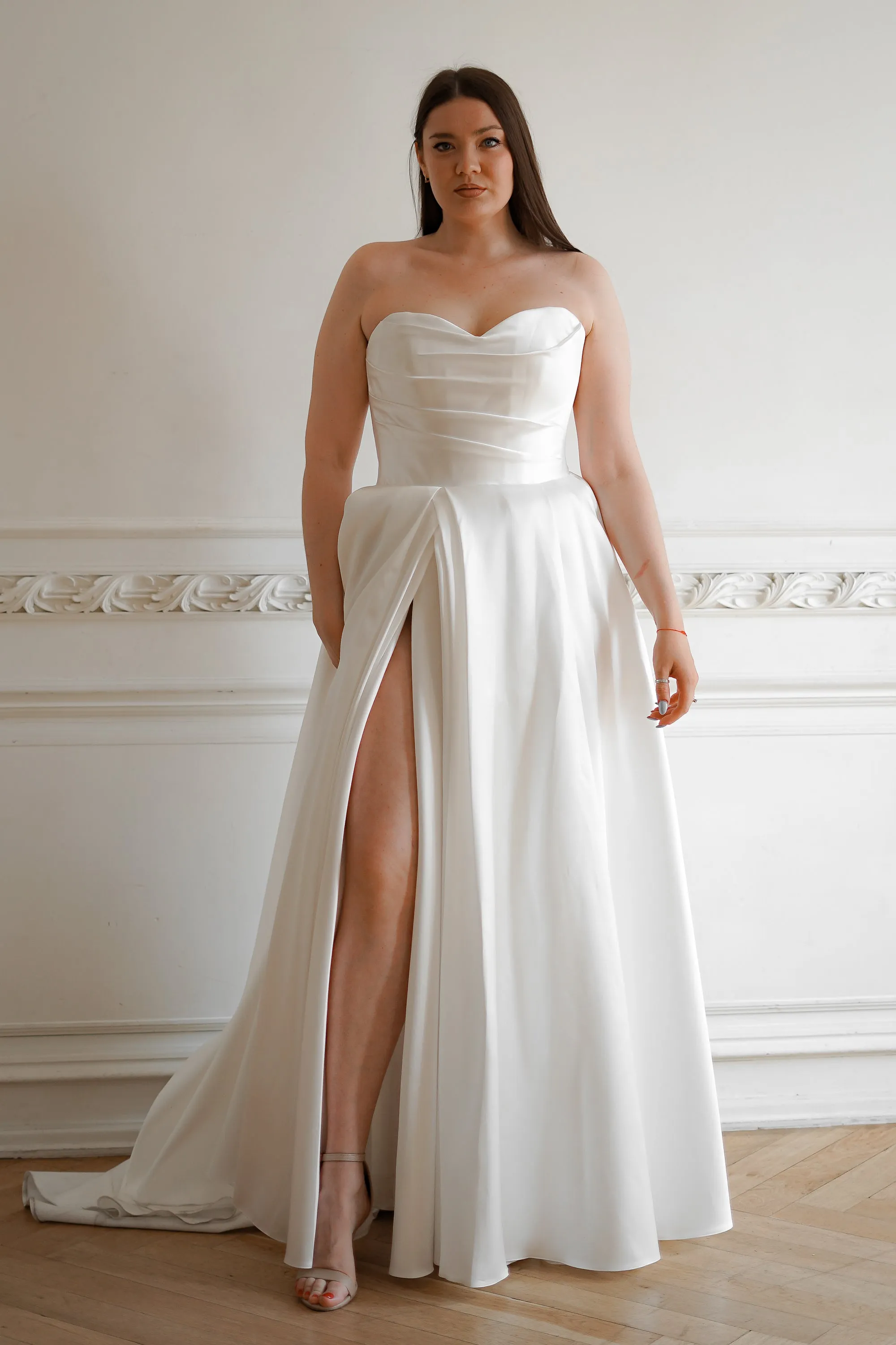 Plus Size Mikado Wedding Dress Chloe