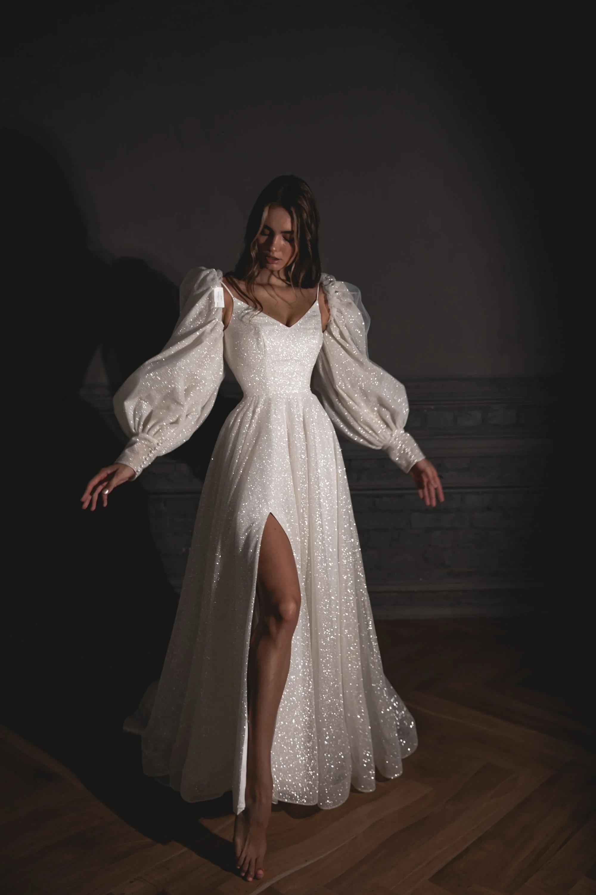 Plus Size Shiny Wedding Dress Bree