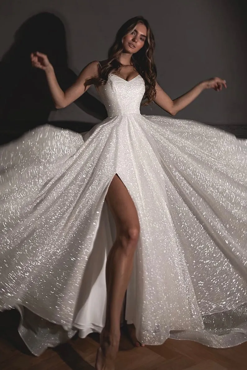 Plus Size Shiny Wedding Dress Bree