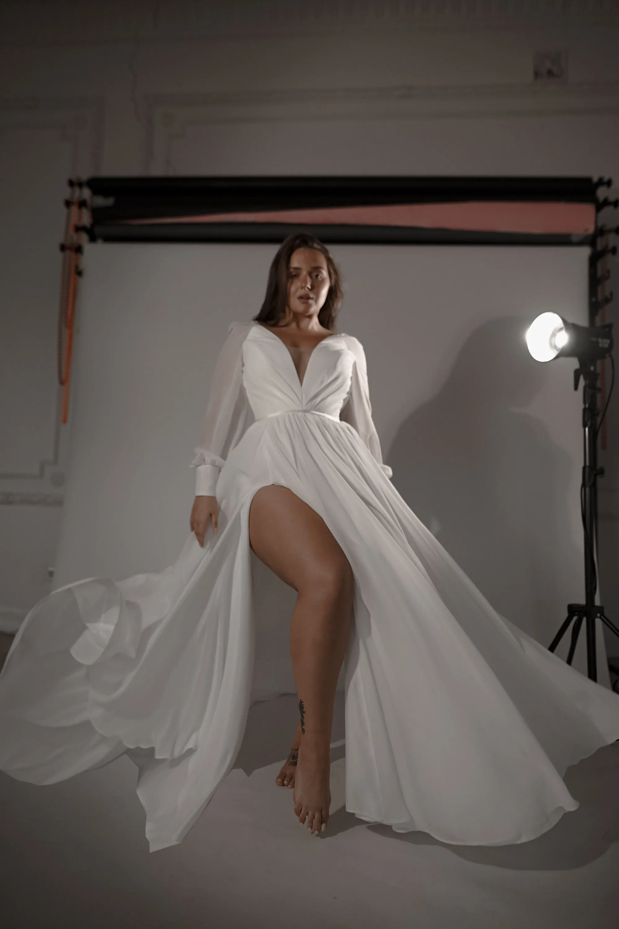 Plus Size Wedding Dress Assol With High Leg Slit