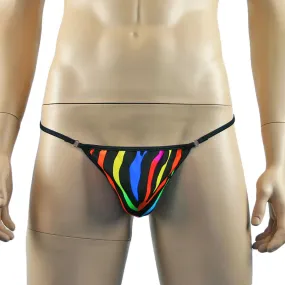 SALE - Male Rainbow Zebra Gay Pride G string