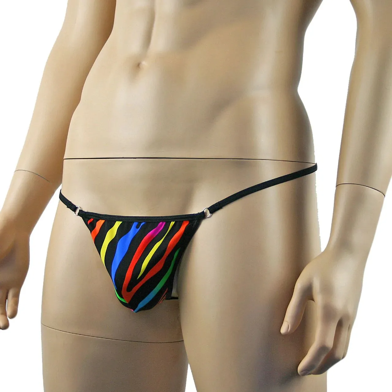 SALE - Male Rainbow Zebra Gay Pride G string