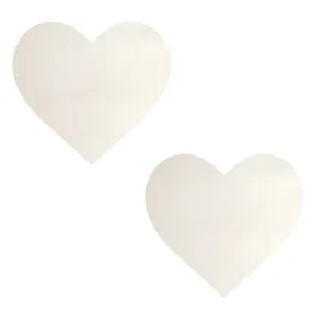 SKIN Tone Creme Brlée Wet Vinyl Cream Heart Nipple Cover Pasties