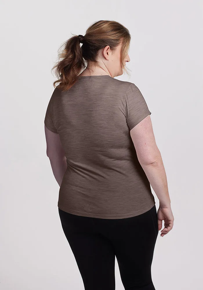 TEST - Addie Short Sleeve Crew - Simply Taupe