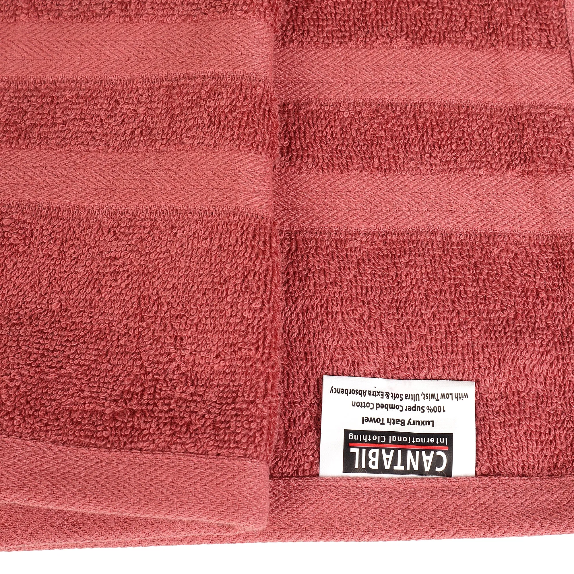 Unisex Coral Basic Terry Bath Towel