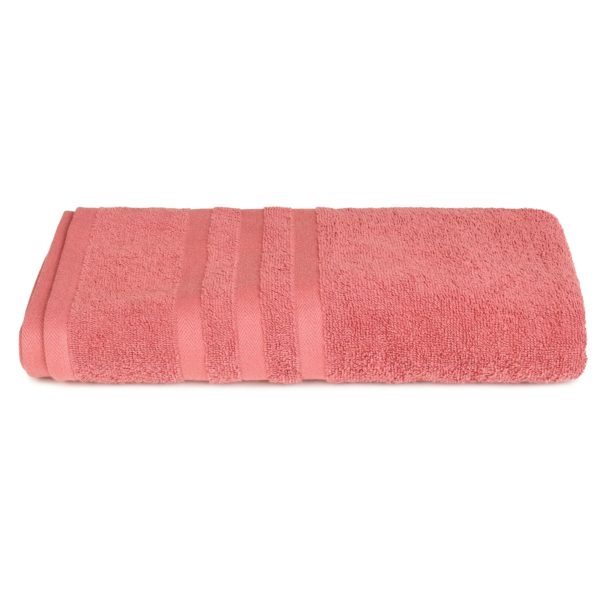 Unisex Coral Basic Terry Bath Towel