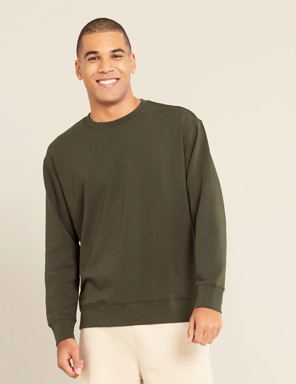 Unisex Crew Neck Sweater - Dark Olive