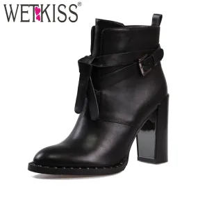 WETKISS Buckle Strap High Heels